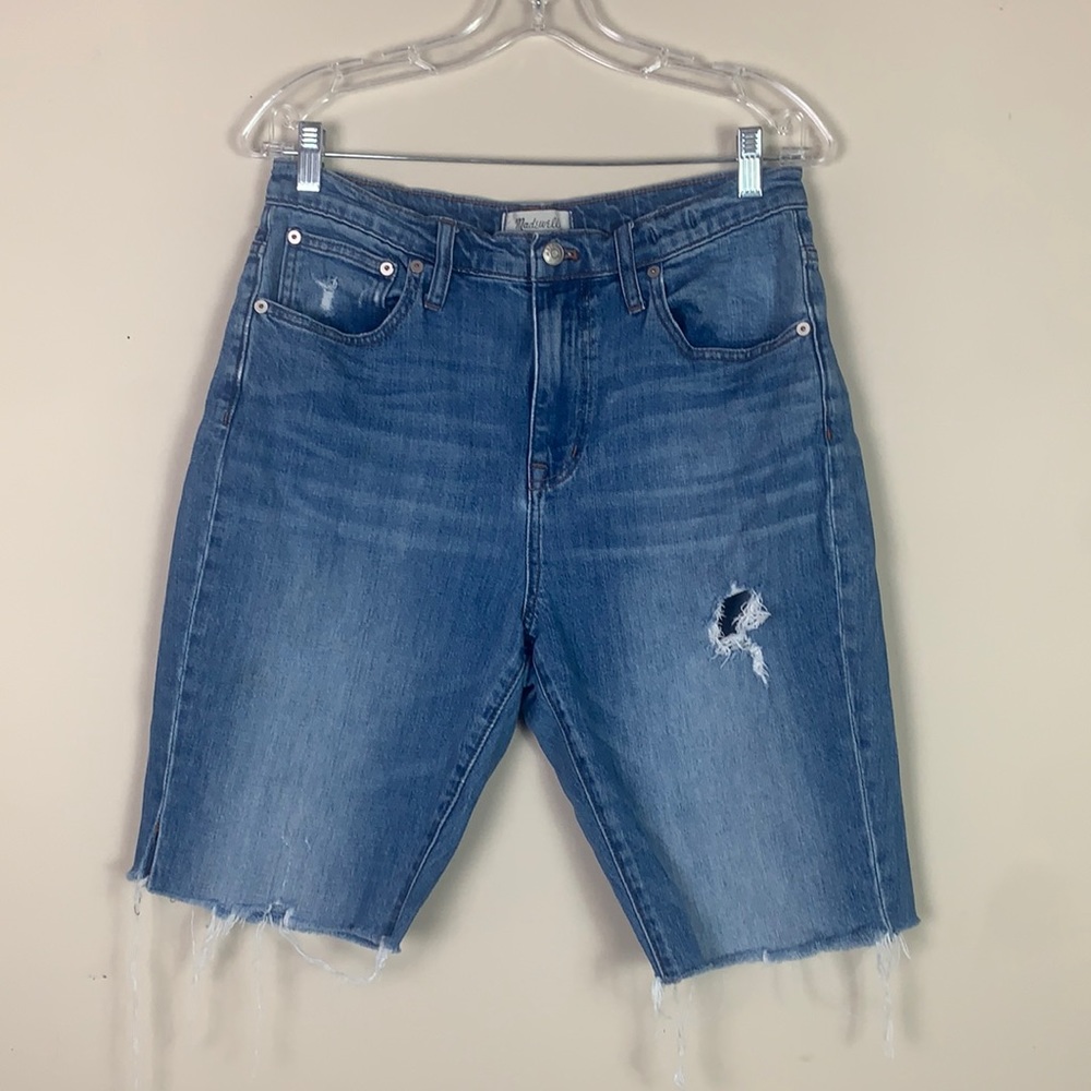 Madewell Jean Shorts Women Sz 28 High Rise Slim DIY Shorts